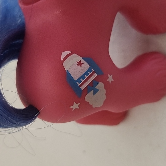 Vintage My Little Pony Baby Countdown G1 Baby Brother w/ Rocket Ship - Picture 8 of 8